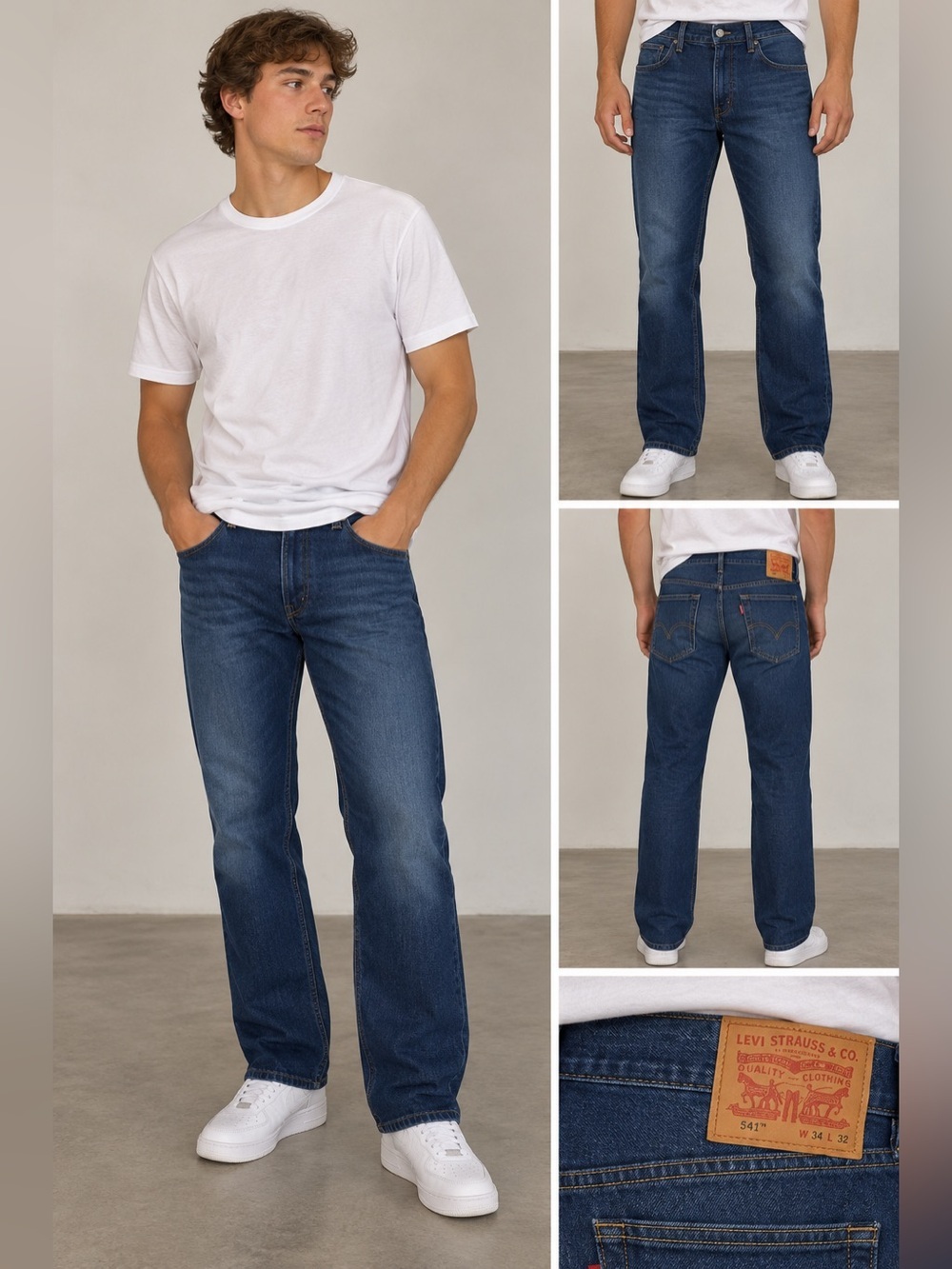 Levi's Men's Relaxed Fit Jeans in Dark Blue